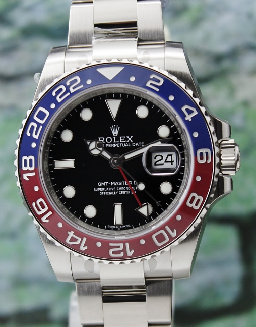 (image for) UNWORN 18K WHITE GOLD ROLEX GMT MASTER II PERPETUAL DATE / 116719BLRO